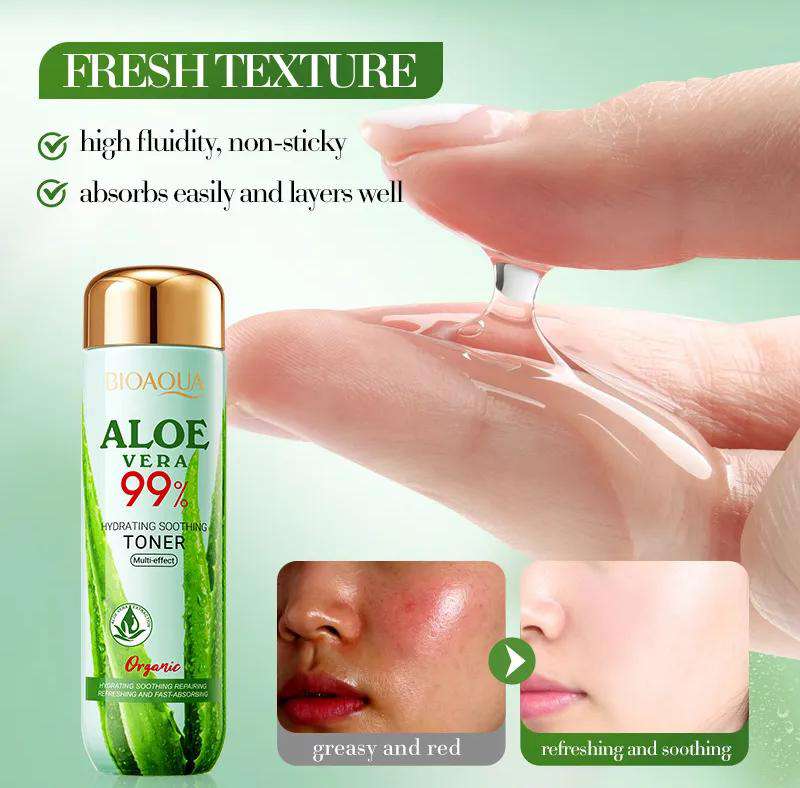 BIOAQUA Aloe Vera 99% Hydrating Soothing Toner