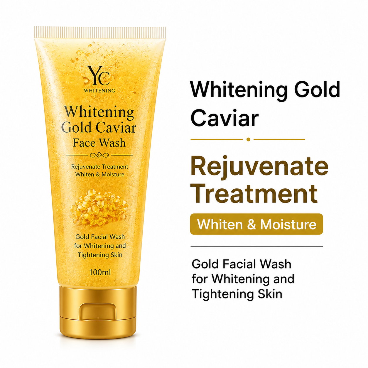 YC Whitening Gold Caviar Face Wash – 100ml