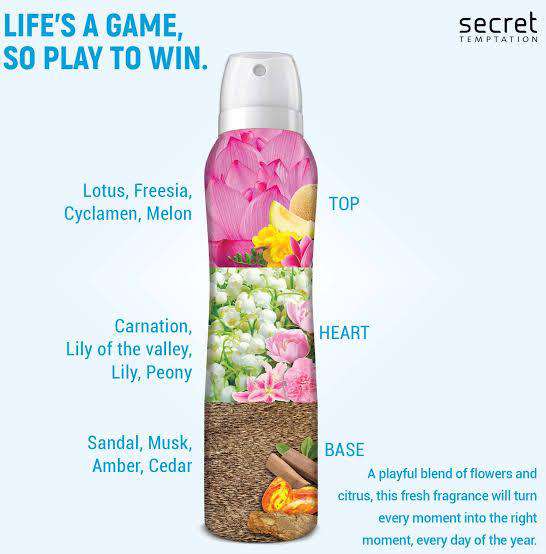 Secret Temptation Play Deodorant Body Spray for Women