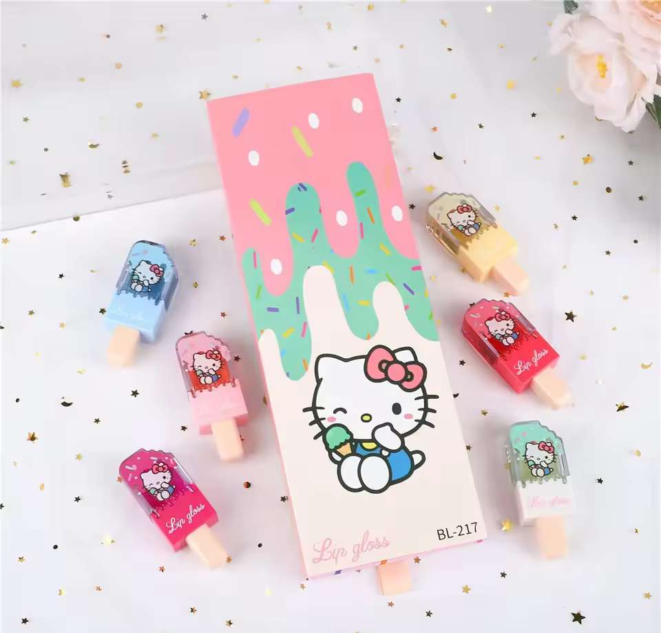 Ice Cream Kitty Lip Gloss Set