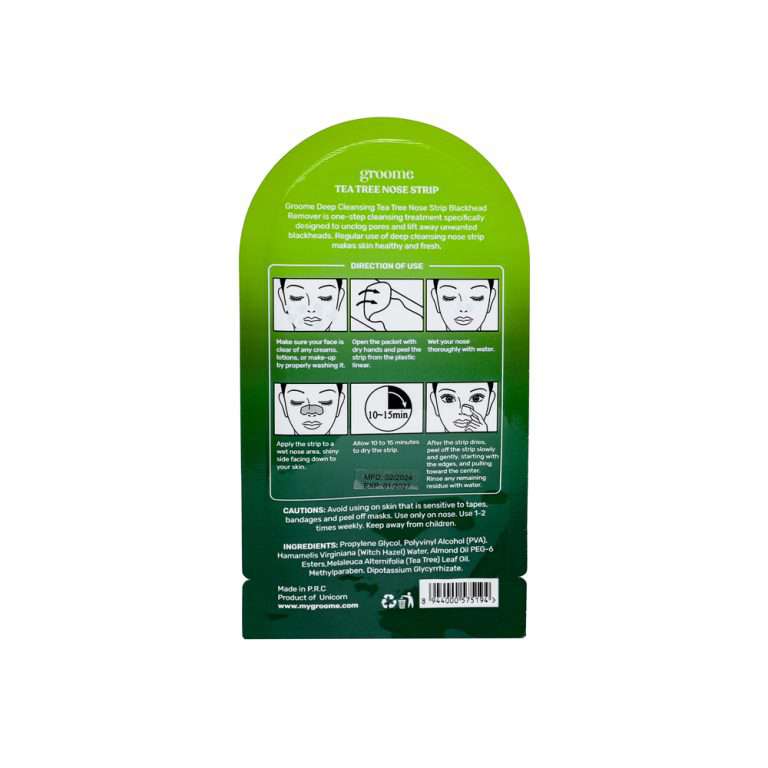 Groome Tea Tree Purifying & Deep Cleansing Nose Strips 6 pcs