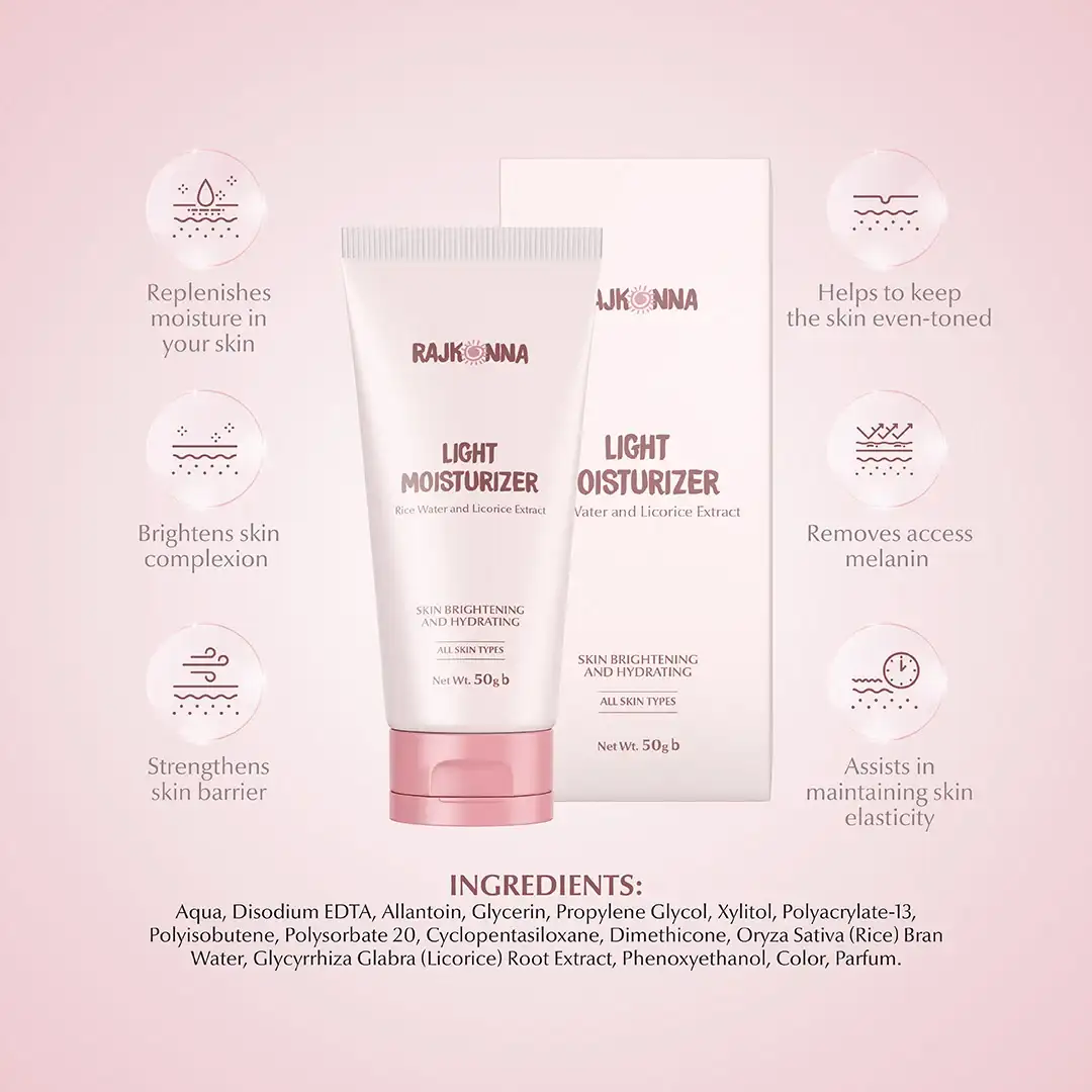 Rajkonna Light Moisturizer With Rice Water And Licorice Extract (50gm)