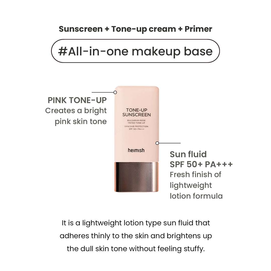 heimish Bulgarian Rose Tinted Tone-up Sunscreen SPF50+ PA+++30ml