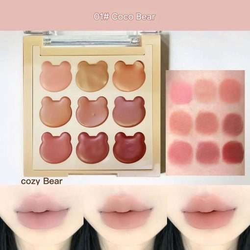 Cappuvini Vibrant Bear 9 colours Lip Clay