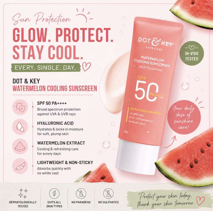 Dot & Key Watermelon Cooling Aqua Gel SPF 50+ Sunscreen