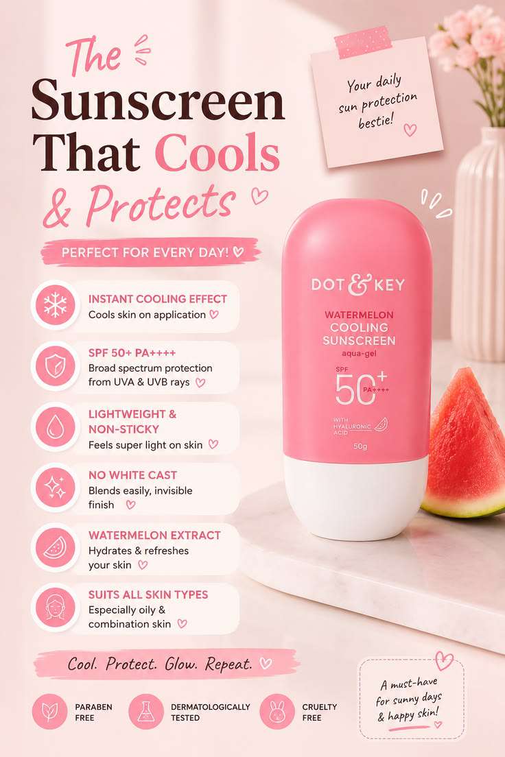 Dot & Key Watermelon Cooling Aqua Gel SPF 50+ Sunscreen