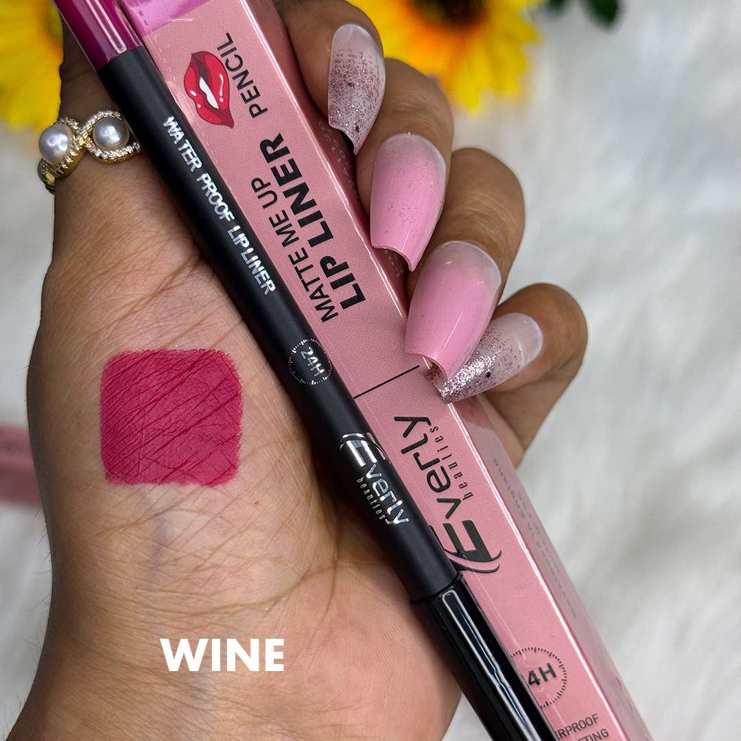 Everly Beauties Matte Me Up 24H Waterproof  Long Lasting Lip Liner Pencil