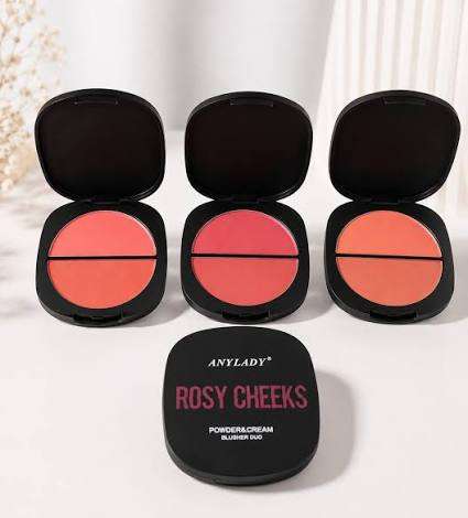 ANYLADY Rosy Cheeks Powder & Cream Blusher Duo