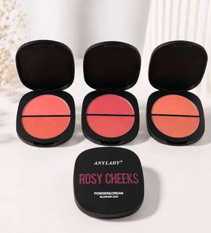 ANYLADY Rosy Cheeks Powder & Cream Blusher Duo