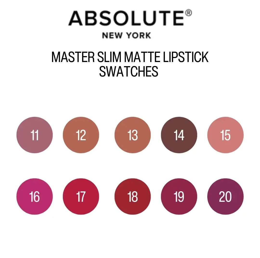 Absolute New York Icon Master Slim Matte Lipstick