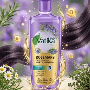 Vatika Naturals Rosemary Hair Oil with Biotin - 300ml