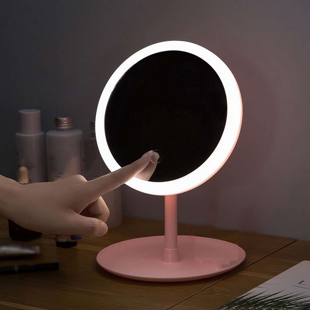 LED Makeup Mirror – Pink