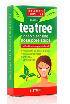 BEAUTY FORMULAS Tea Tree Deep Cleansing Nose Pore Strips.