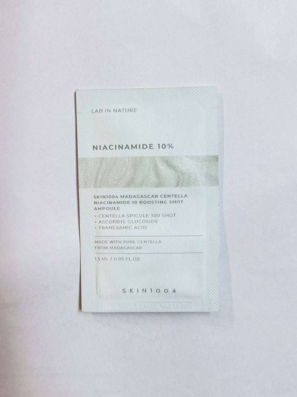 Skin1004 Madagascar Centella Niacinamide 10% Boosting Shot Ampoule