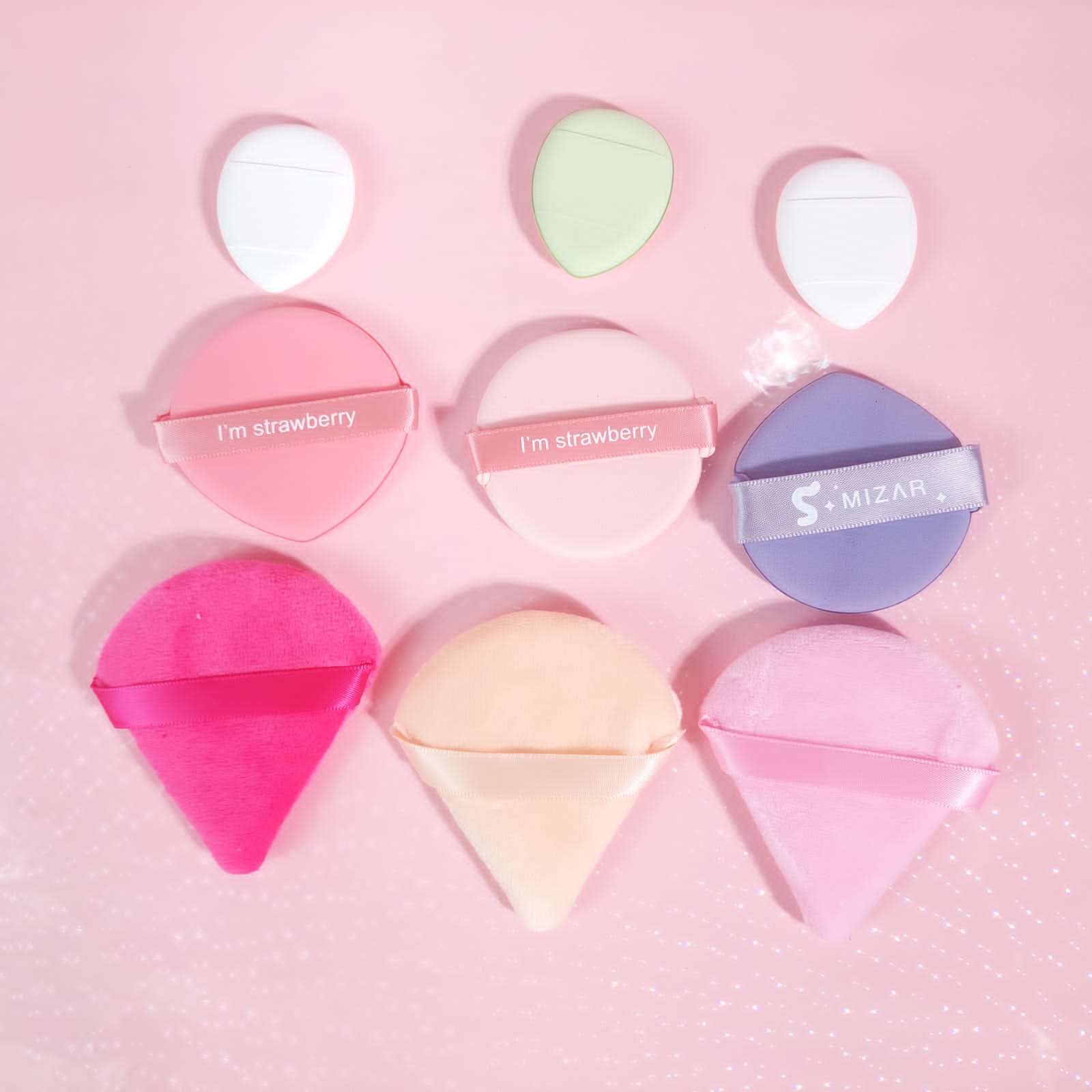 Kiss Lovely soft 9 Piece Makeup Puff Set 3 Shape Soft Cushion Puff