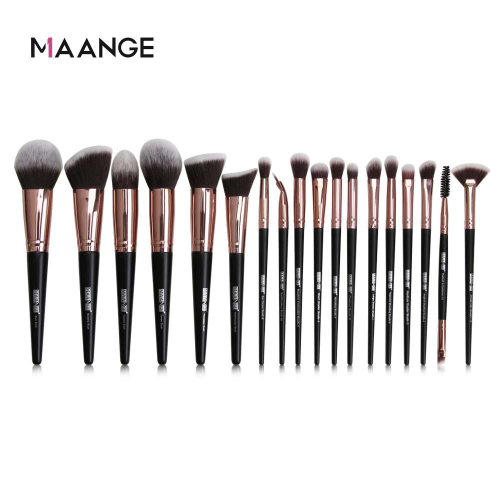 Maange 18pcs Professional makeup Brush set – Black