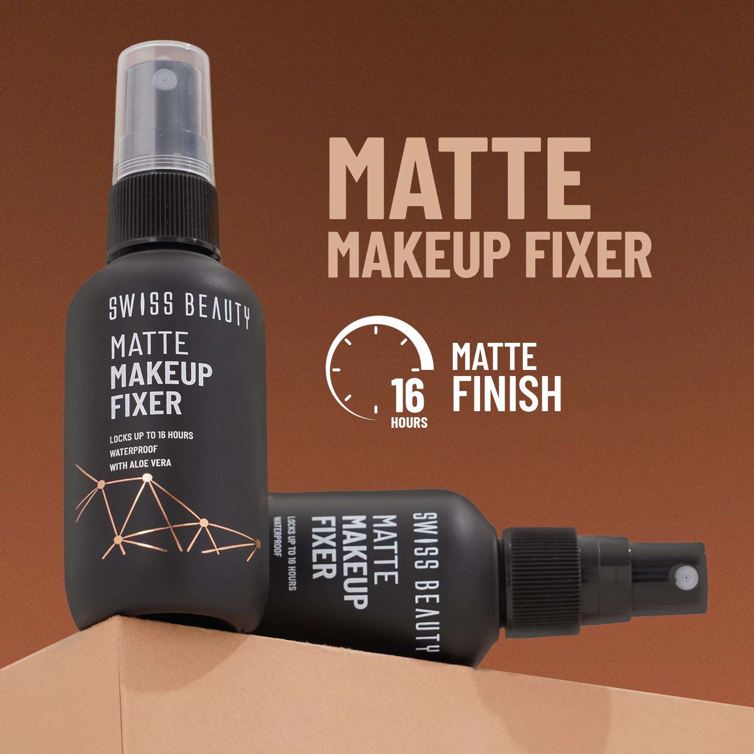SWISS BEAUTY Matte Makeup Fixer Lock Up to 16 Hours with Aloe Vera