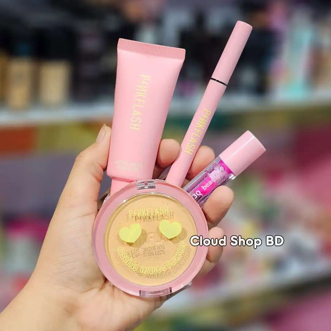 PINKFLASH 4 in 1 Makeup Combo
