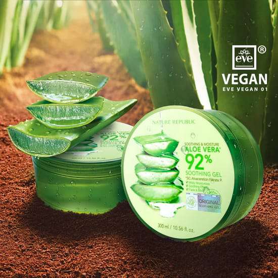 NATURE REPUBLIC Soothing & Moisture Aloe Vera 92% Soothing Gel – 300ml