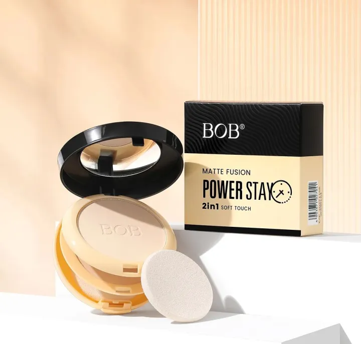 BOB Matte Fusion Power Stay 2 in 1 Powder