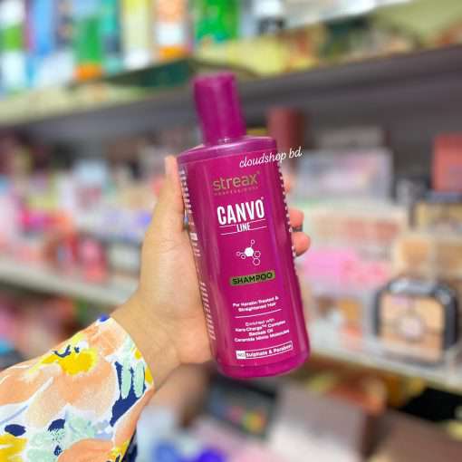 Streax Canvo Line Shampoo For Keratin Treated And Straightened Hair – 300ml